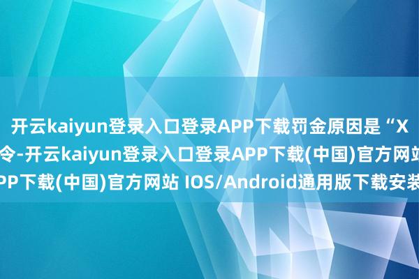 开云kaiyun登录入口登录APP下载罚金原因是“X”平台不效率法院号令-开云kaiyun登录入口登录APP下载(中国)官方网站 IOS/Android通用版下载安装