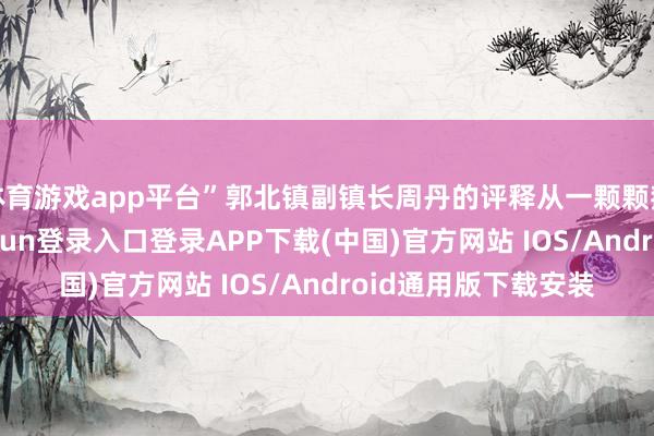 体育游戏app平台”郭北镇副镇长周丹的评释从一颗颗鹅卵石驱动-开云kaiyun登录入口登录APP下载(中国)官方网站 IOS/Android通用版下载安装